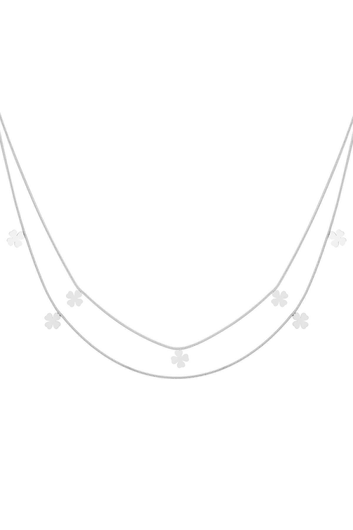 double clover necklace