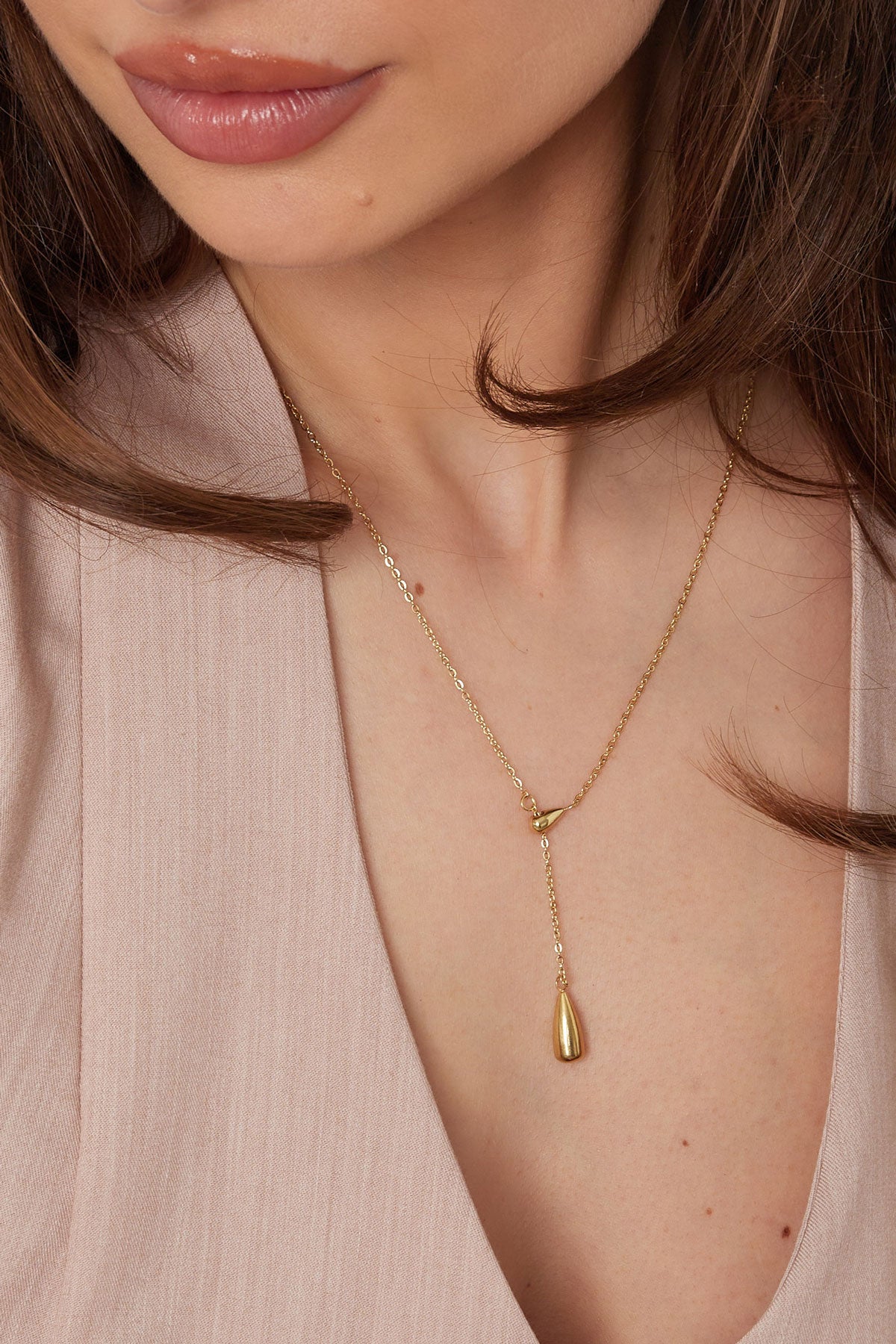 necklace with drop charm