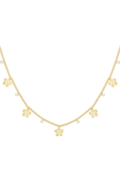 gleaming flower necklace