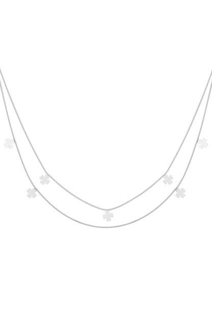 double clover necklace