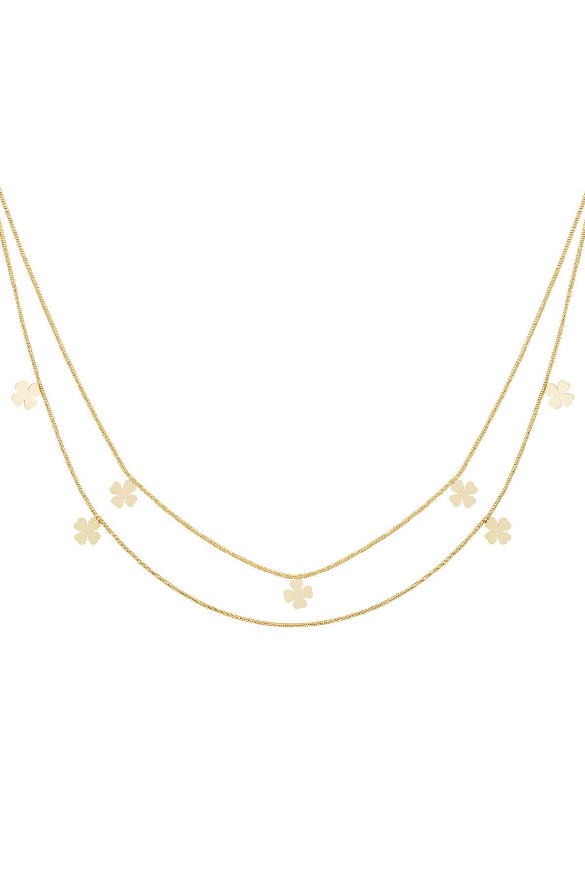 double clover necklace
