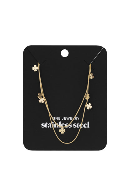 double clover necklace